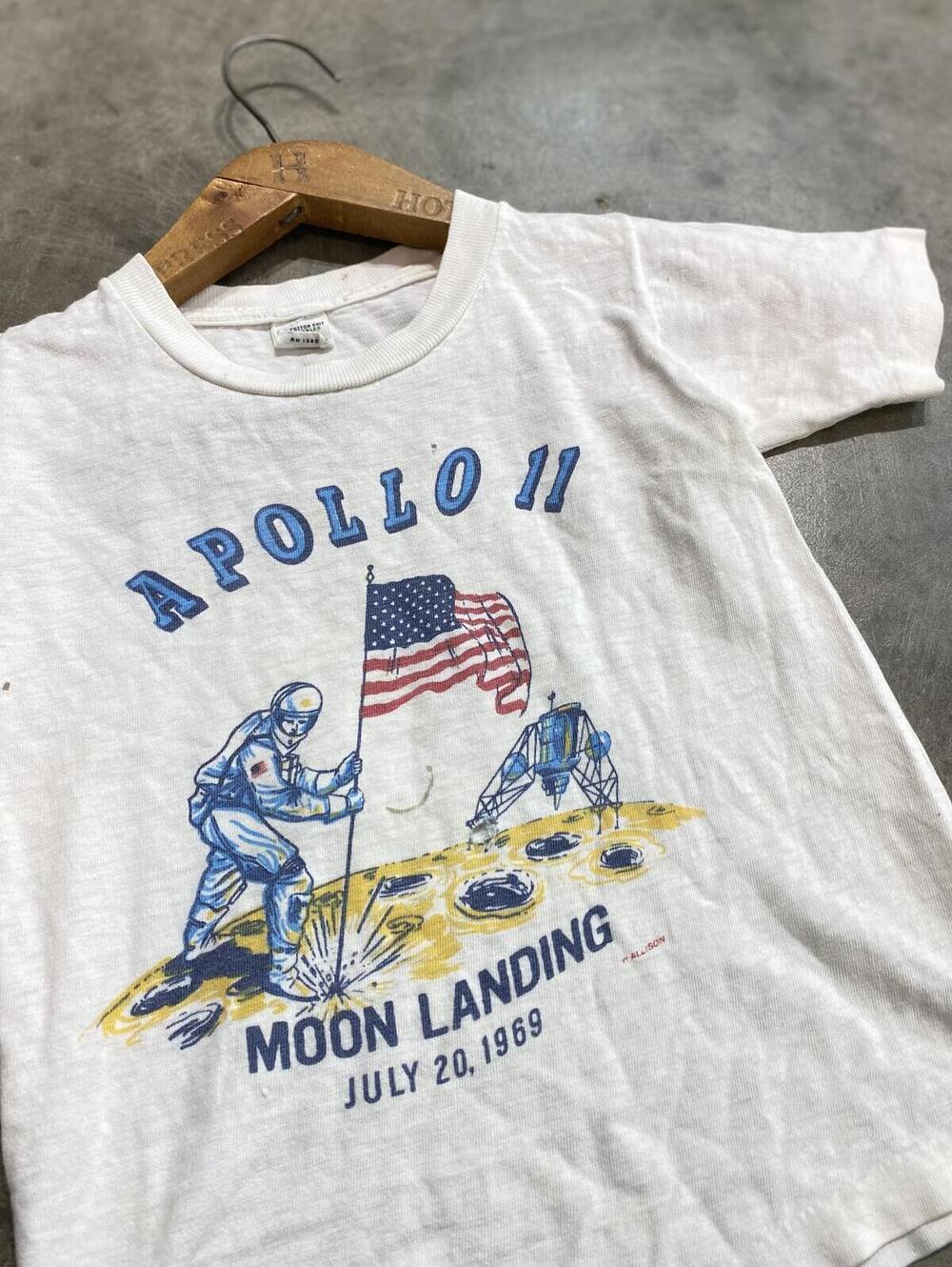 Vintage 1960s Kids APOLLO 11 Tshirt Tee 11"X14" vtg 60s  space nasa rare